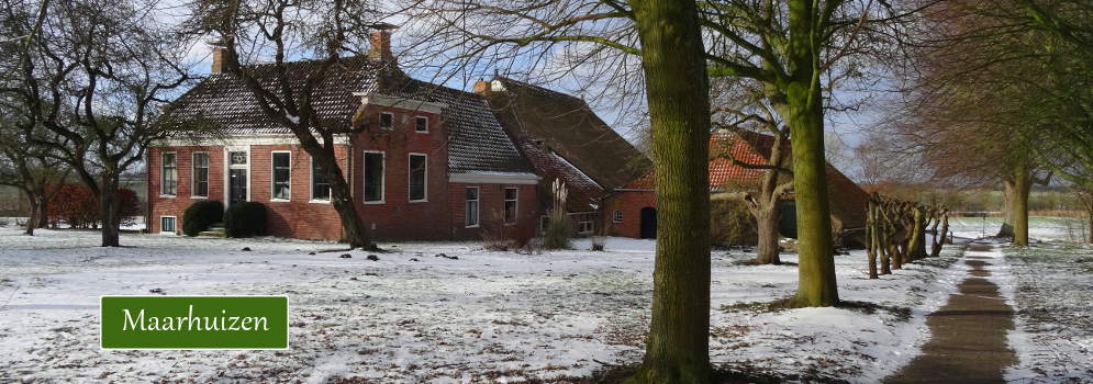 Maarhuizen langs het Pieterpad in Groningen