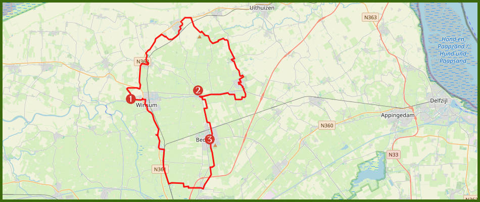 fietsroute door Noord Groningen (zuid)